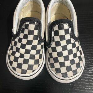 Checkered Slip-On Toddler Vans